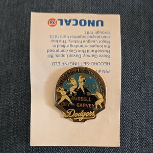 Vintage Record Setting Infield Dodgers Unocal Enamel Pin